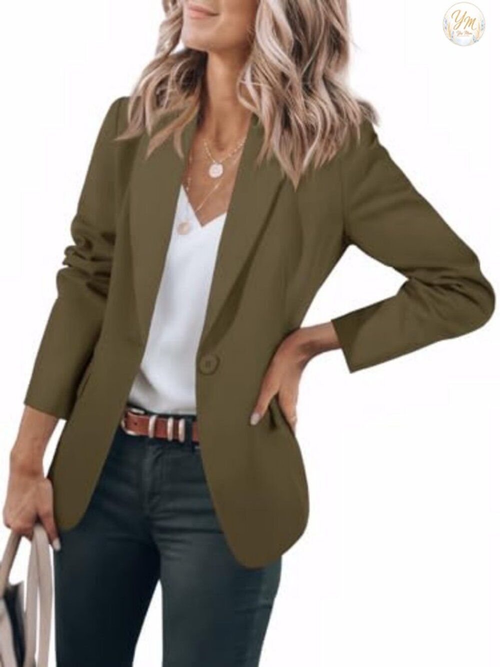 Womens Slim Fit Long Sleeve Open Front Business Blazer Work Suit Jacket